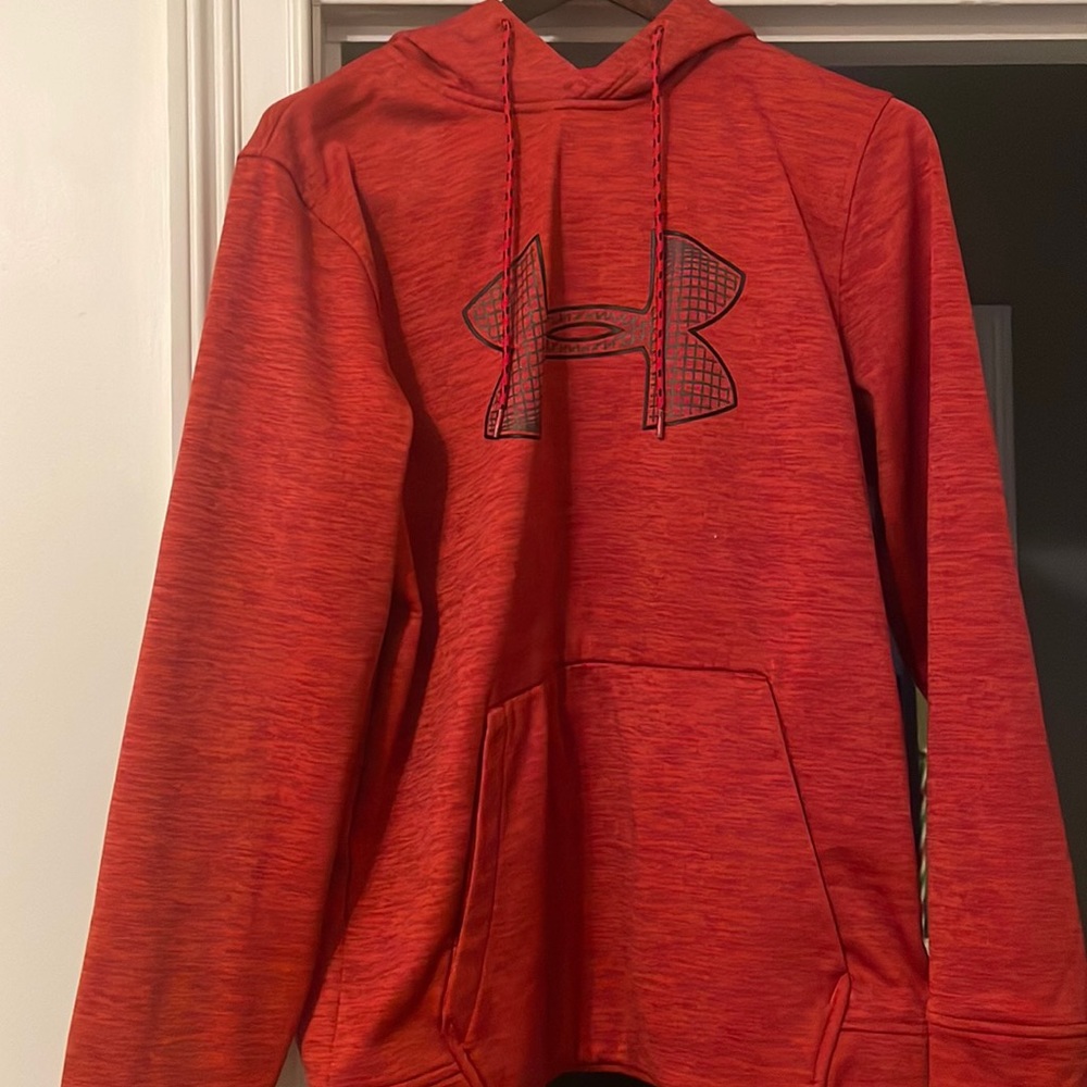 Red Under Armour hoodie